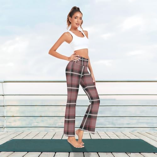 Legging de compression pour les loisirs au style carreaux roses - 7