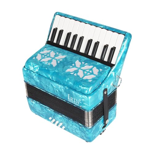 Tachiuwa 22 Keys Accordion Professional Piano Accordion Musical Instrument for Music Lover Adults, Blue