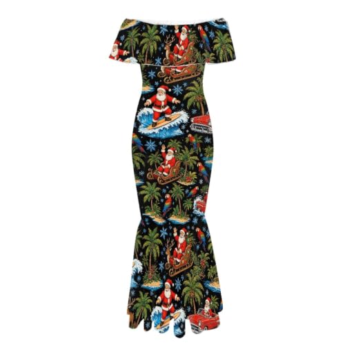 Image of Polynesian Dresses for Women Off Shoulder Maxi Dress Puletasi Samoan Dresses S-7XL
