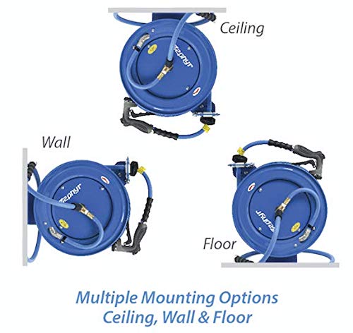 Image of Zephyr Auto-Retractable Water Hose Reel Blue - 13MMX20MTR - Heavy Duty