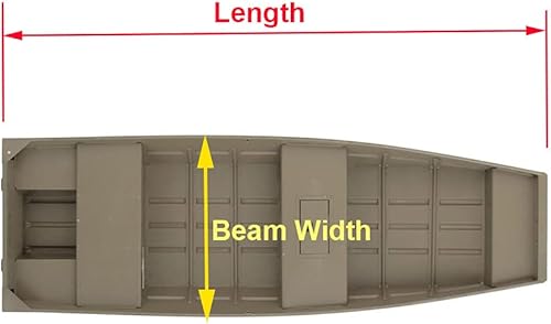 Miniatura 4 de GEARFLAG 600D Jon - Funda para barco resistente, impermeable, de grado marino, resistente a los rayos UV, correas laterales ajustables reforzadas