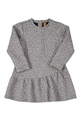 Vestido Manga Longa em Jacquard, Up Baby, Meninas, Cinza, M