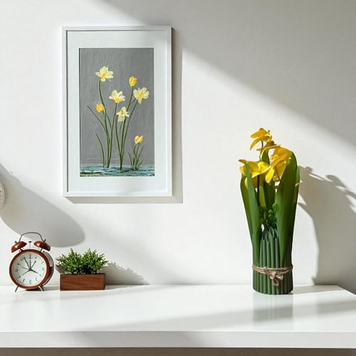 Image of Garden Art Pack of 1 Artificial Phalaenopsis Orchid Bonsai Bunch, 6 Heads, 9 Flowers, 31 cm GAAPHOB-6H-31Y (Yellow)