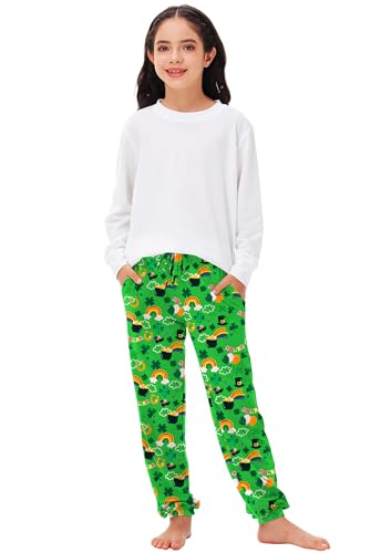 Image of Deerose 4th of July Pants American Flag Drawstring Sweatpants with Pockets 5-14 Years