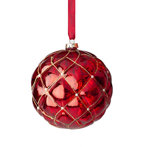 Hervit Box 2 bolas de cristal Chester Rosse, diámetro 10 cm