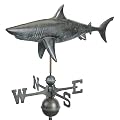 Good Directions 965GRY Shark Weathervane, Pure Copper Hand Finished Grey Patina
