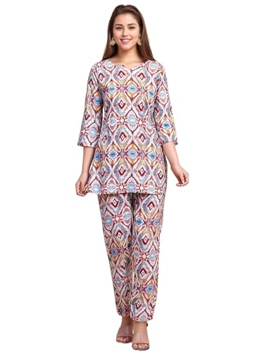 Image of RICHIK Women's Co-ord Set|Kurta Set for Women|Printed Kurta with Pant|Co-ord Set