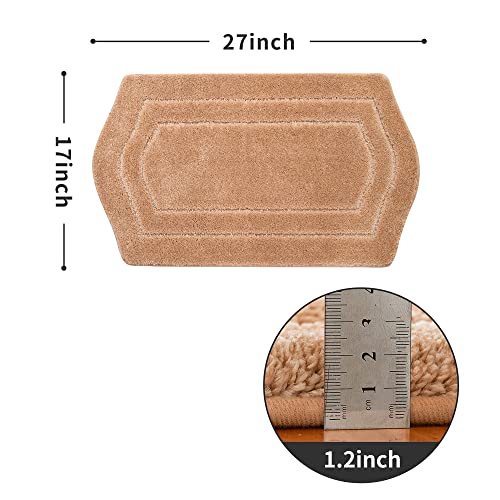 Cosy Homeer Extra Thick Bath Rugs For Bathroom - Anti-Slip Bath Mats Soft Plush Yarn Shaggy 100% Strong Mirco Polyeste Mat Living Room Bedroom Mat Floor Water Absorbent(Beige,17X27 - Inches) #TOP2