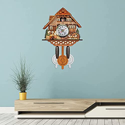 Camidy Wood Cuckoo Clock, Wall Coo Coo Clock With Antique Pendulum Hanging Quartz Cuckoo Clock Home Cafe Restaurant Hotel Decor #TOP5