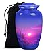 Sunset Urn, Urns for Ash, Large Urns for Human Ashes, Urn for Ashes Adult Man, Cremation Urns for Men, Urns for Human Ashes Adult Female(Size - 10inch 1Pcs, 3inch 1Pcs)