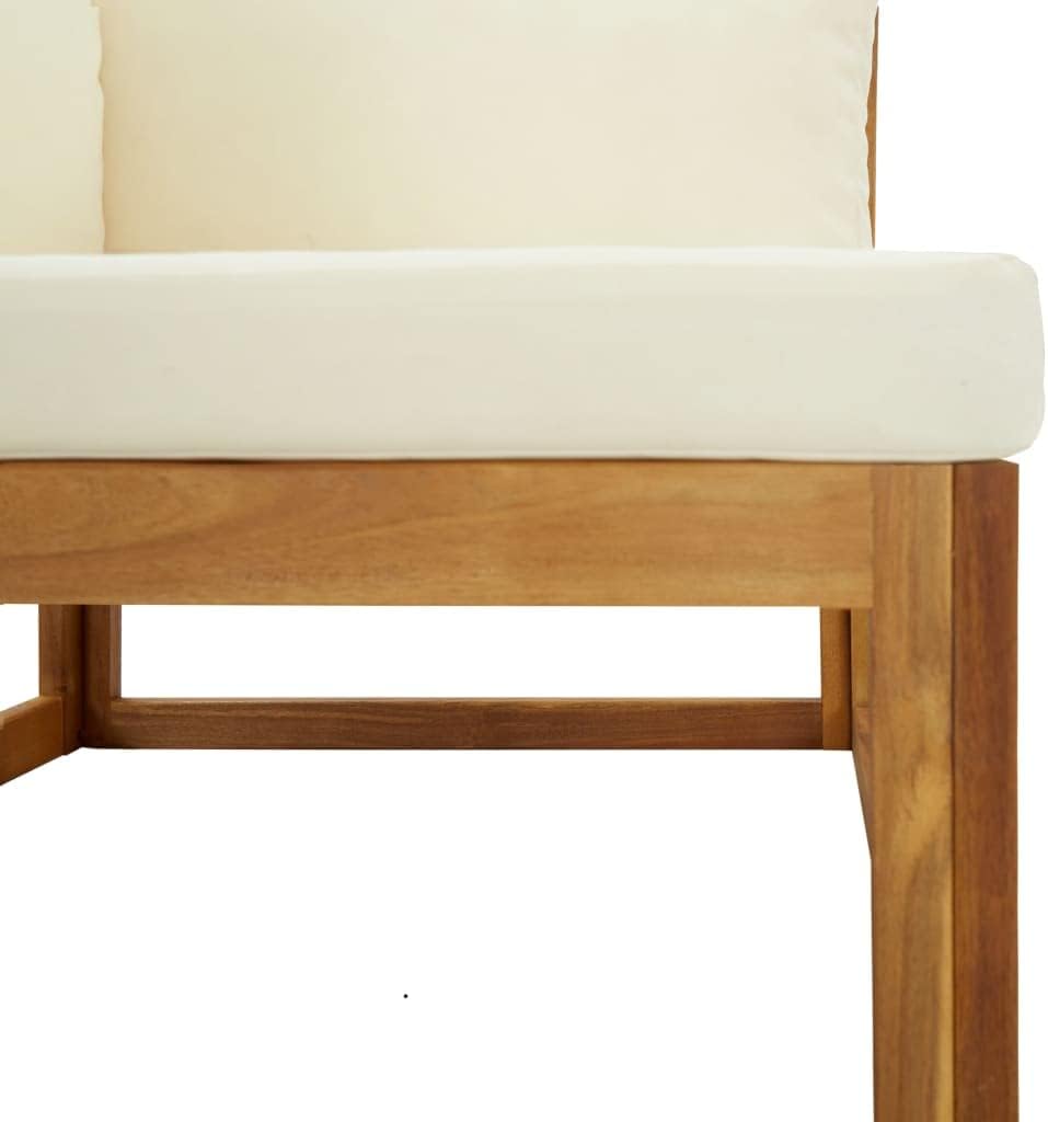 Sectional Corner Sofas 2 pcs with Cushions,Patio Furniture,Outdoor Sofas,Garden Sofa,Outdoor Deck Sofa,for Decks,Gardens,Backyards,Cream White