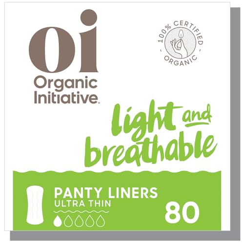 Oi l Organic Initiative - Ultra-Thin Pantyliner, 100% Certified Organic Cotton | Biodegradable, Free...