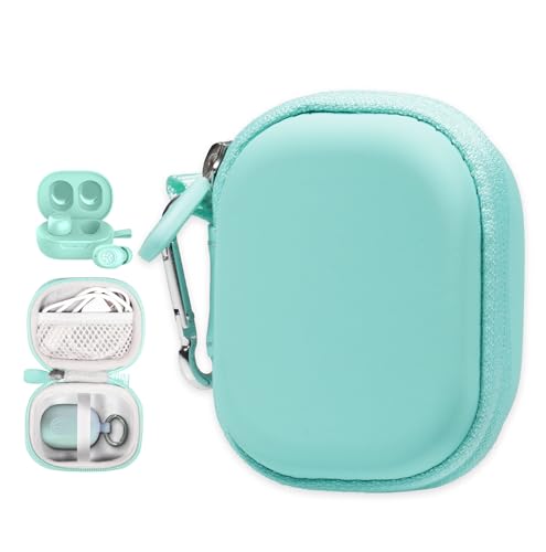 Image of Case for JLab Go Air Pop, Air Tones+ / Tones, JBuds Mini True Wireless Earbuds, Compact Organizer for the Charger case and Charger Cord (Mint)