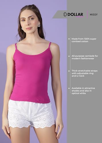 Image of Dollar Missy Pack of 1 Women's Combed Cotton super combed cotton Camisole