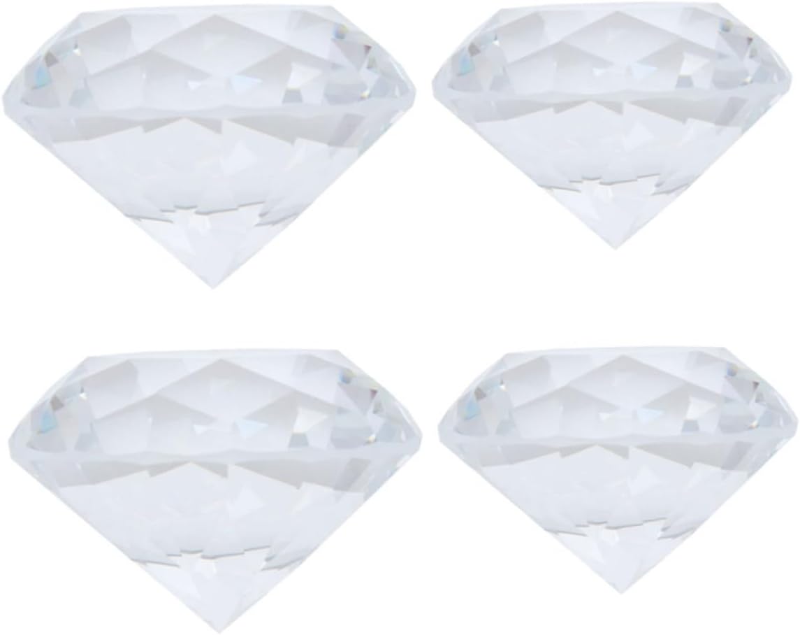 ABOOFAN 4pcs Diamond Decorative Nail Art Display Props Transparent Models for Hand Photography DIY Accessories Home Car Decoration Present for Special Occasions