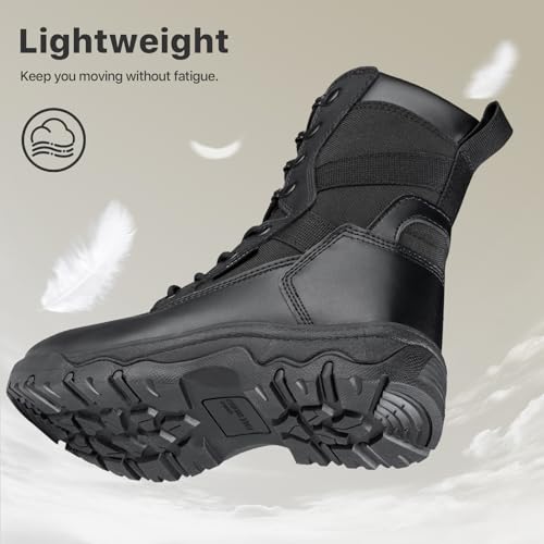 Image of FREE SOLDIER Women's Tactical Boots 8 Inches Lightweight Combat Boot Durable Military Work Outdoors Boots Desert Boot for Women