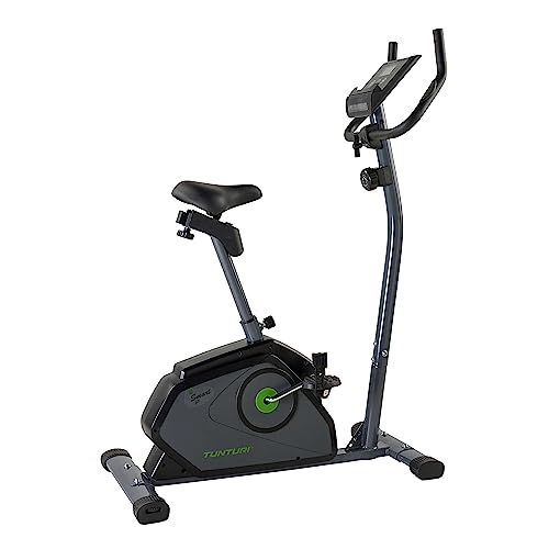 Tunturi Cardio Fit B40 Heimtrainer Fahrrad/Fitnessfahrrad/Hometrainer Fahrrad Trainer mit niedrigem Einstieg + LCD-Bildschirmanzeige und Tablethalterung - Schwarz