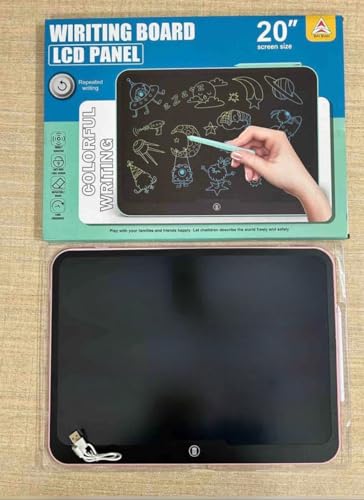 Image of Rechargeable Large(20 Inch) LCD Writing Tablet, Colorful Drawing Board, Lightweight Digital Notepad for Children, (Multicolor) (Type - C Port)