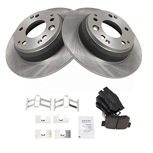 Image of TRQ Rear Brake Pad and Rotor Set Ceramic