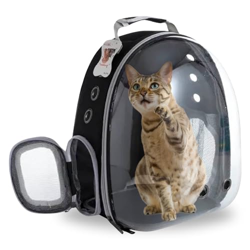 Mochila Bolsa Transporte Pet Cachorro Gato Filhote Adulto Com Ventilação Passeio Visão Panorâmica Tr