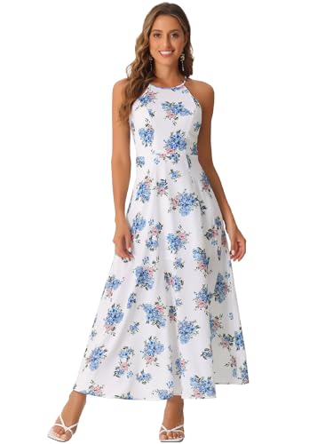 Robe florale sans manches idéale pour vos vacances et promenades à la plage