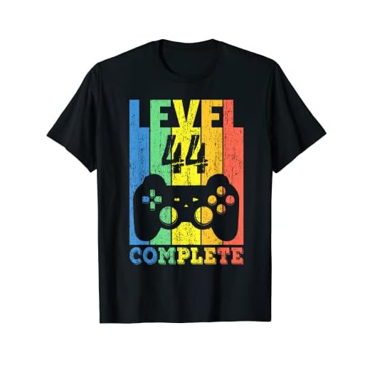 44 Años Cumpleaños Hombre Mujer Regalo Divertido Level 44 Camiseta