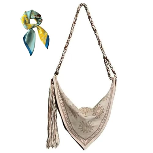 Women's Unique Boho Summer Bag,Bohemian Crossbody Tote Bags,Chic Shoulder Handbag for Beach Travel Vacation Shopping