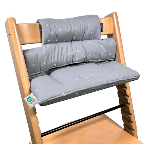 Hochstuhl Kissen Für Stokke Tripp Trapp - Bio Baumwolle Sitzkissen Set Mit Klettverschluss