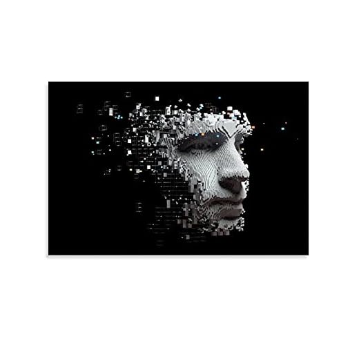 DHNBHJUGY HD abstrakt affisch – 【uppkomsten av konstgjord intelligens】 Canvas konst affisch och väggkonst bildtryck modern familj sovrum dekor affischer 50 x 75 cm (20 x 30 tum)