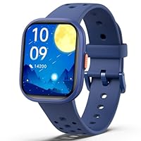 teslahero Upgraded Kids Smart Watch Fitness Tracker, 1.85\" Screen with 12 Puzzle Games, Heart Rate Sleep Monitor, Pedometer, Waterproof Activity Tracker with/without APP for Boys Girls (Blue)