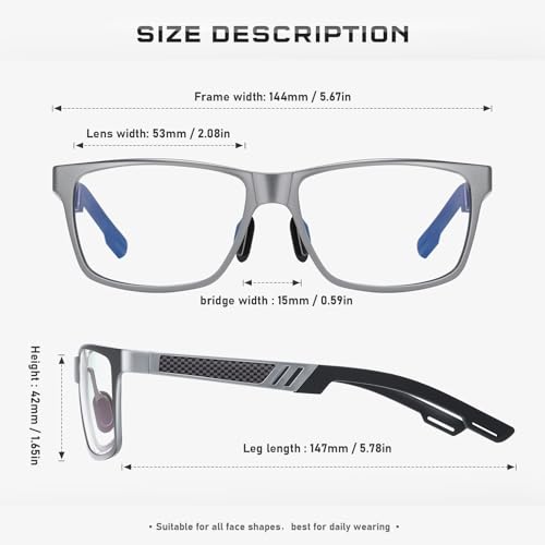 Image of Blue Light Blocking Glasses Metal Frame for Men /Woman Gaming Computer Screen Glasses