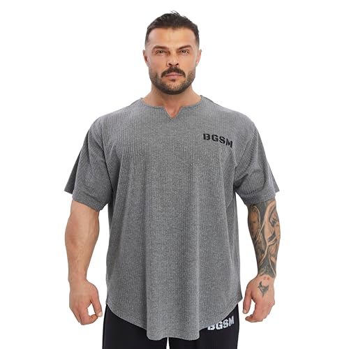 Men's Oversize T-Shirt | Bodybuilding, Cardio Rag Top Activewear Short Sleeve Tee