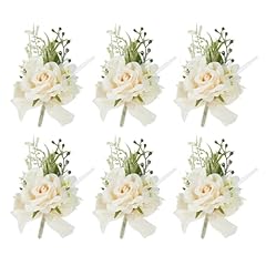 Champagne Boutonniere 6pcs