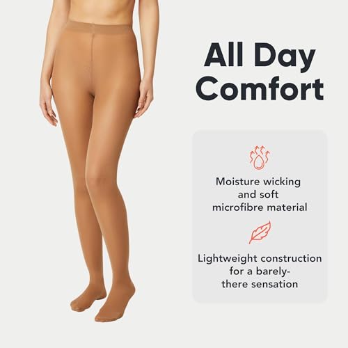 Fm London 5-Pack Tights For Women - Comfortable Women's Tights With Stretch Fit Design - 40 Denier - Available In Black, Nude & Navy Colours - Soft And Durable Construction For All Occasions - 2