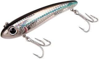 Bomber Lures Mullet Slow-Sinking Twitch, Walking Saltwater Fishing Lure, Excellent for Speckled Trout, Redfish, Stripers and More, 3 1/2