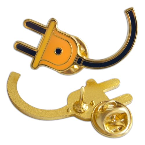 Image of Novel Merk Lightning Bolt - Electrician Lapel Pin, Hat Pin & Tie Tack Set - with Clutch Back