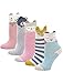 Kinder Socken Bunt Gemustert Kleinkind Mädchen Socken aus Baumwolle Nette Karikatur Tier Socken, 2-4 Jahre, Tiermuster-5 Paare