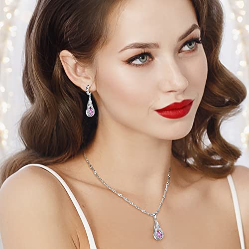 Crystalina Regalos para Mujer, Conjunto Collar Plata Mujer y Pendientes Mujer Plata con Colgante, Joyas de Mujer de Plata S925 y Circonitas de Colores, Regalos Originales para Mujer 2 Crystalina Regalos Para Mujer, Conjunto Collar Plata Mujer Y Pendientes Mujer Plata Con Colgante, Joyas De Mujer De Plata S925 Y Circonitas De Colores, Regalos Originales Para Mujer