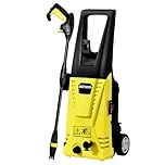 BESTSOON High Pressure Washer 3200PSI, 1900W with Turbo/Spray Nozzle, Spray Gun, Detergent Bottle, Brush, Electric Pressure Cleaner for Patio Cleaning, Cars, Homes