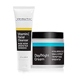 Vitamin C Facial Cleanser infused with Aloe Vera Bundle with Day and Night Moisturizer for Face with...