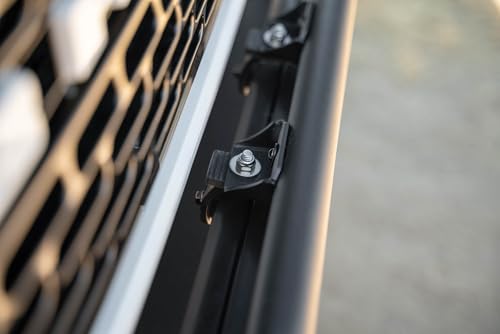 Image of DV8 Capable Bull Bar for 2021-2026 Ford Bronco Steel Front Design | For The Bumper, Compatible w / (1) 13-20 inch Light Bar or 3 inch Pod Lights, Adjustable & Removable Light Tabs