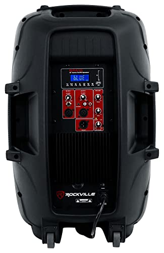 (2) Rockville Bpa15 15" Professional Powered 800 Watt Dj Pa Speakers W Bluetooth #TOP2