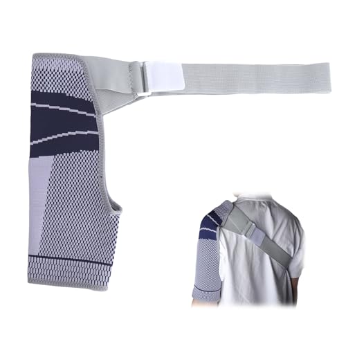 KQDRAVINE Hombrera Ortopedica Mujer Hombre Ajustable Soporte de Hombro Transpirable Elástico para la Prevención y Recuperación de Lesiones Deportivas (L)