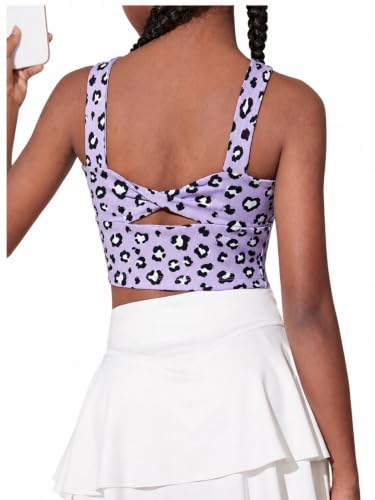 Image of WDIRARA Girl's Twist Back Sports Bras Backless Tank Top Workout Sports Shirts for Gym