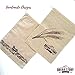 Linen Bread Bags - 2-Pack 11 x 15 inch Ideal for Homemade Bread, Unbleached, Reusable Food Storage