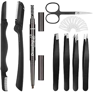 Eyebrow Razor Kit for Women 18 in 1 Grooming Tools with 4 P