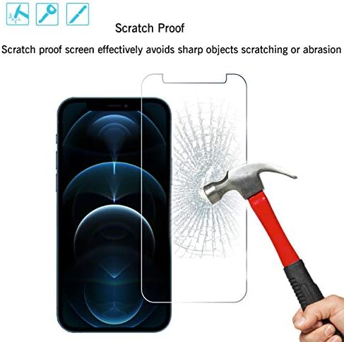 Ailun 2 Pack Screen Protector Compatible for iPhone 12 Pro Max[6.7 inch] + 2 Pack Camera Lens Protector,Tempered Glass Film,[9H Hardness] - HD