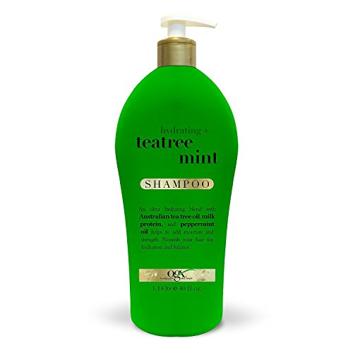 OGX Hydrating + Tea Tree Mint Shampoo, 40 FL OZ