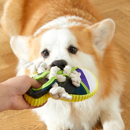 Juguete mordedor para perros con forma de zapato, sonido y campana miniatura 5