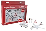 Daron Emirates Small Airport Playset – Officially Licensed Die-Cast Metal Airplane with Plastic Vehicles & Signs – Highly Detailed Pretend Play Toy for Kids Ages 3+